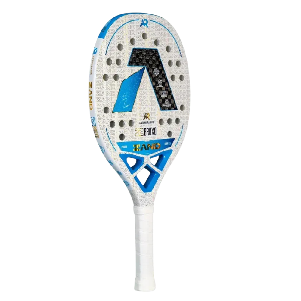 Side view of Zand Z Wizard Bruxo Antomi Ramos 2025 beach tennis racket showing frame silhouette
