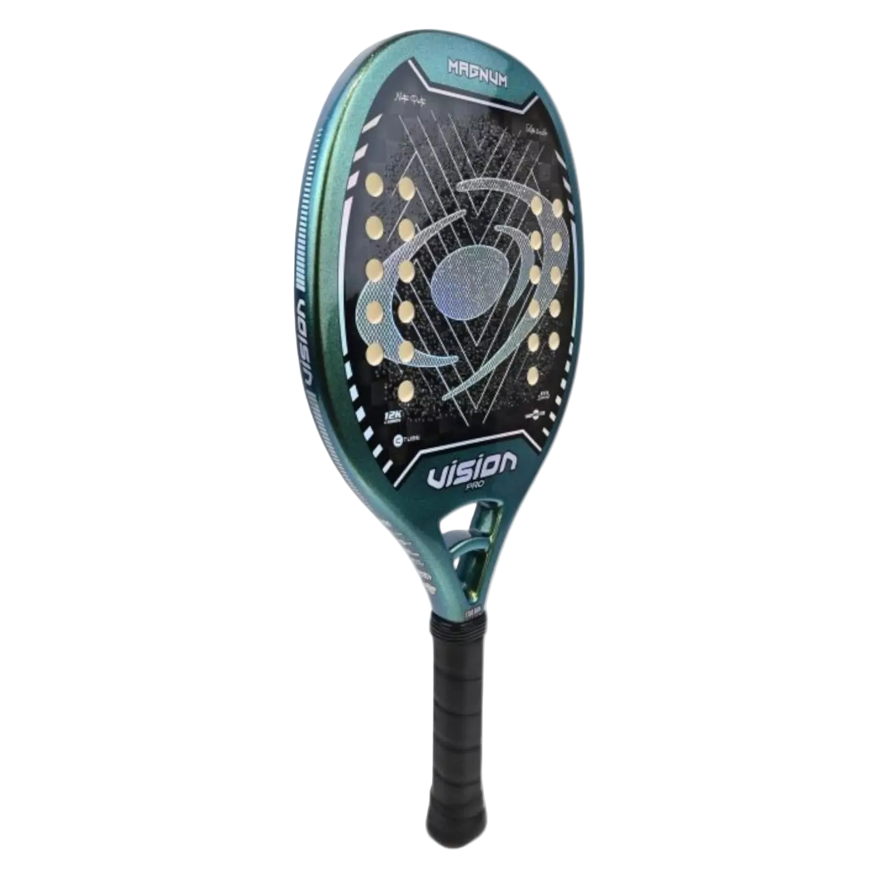 Vision Magnum 2026 beach tennis racket side profile designed for players seeking power and confidence on every shot available at Beach Tennis Depot