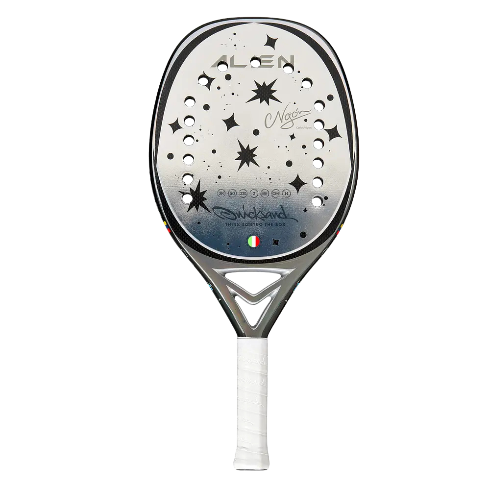 Quicksand Alien 2025 beach tennis racket with Glipper treatment for enhanced spin and control