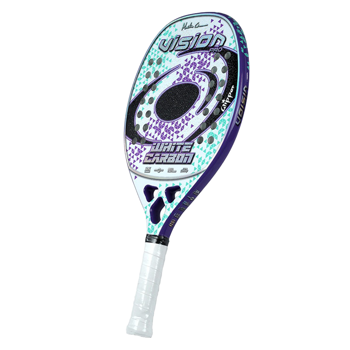 Vision Beach Tennis White Carbon 2024 Beach Tennis Racket