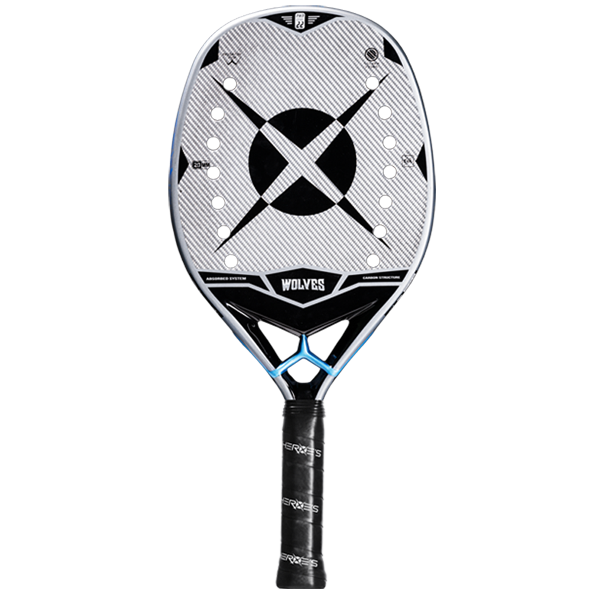 Heroes #WOLVES 2023 + GLIPPER TREATMENT Beach Tennis Racket