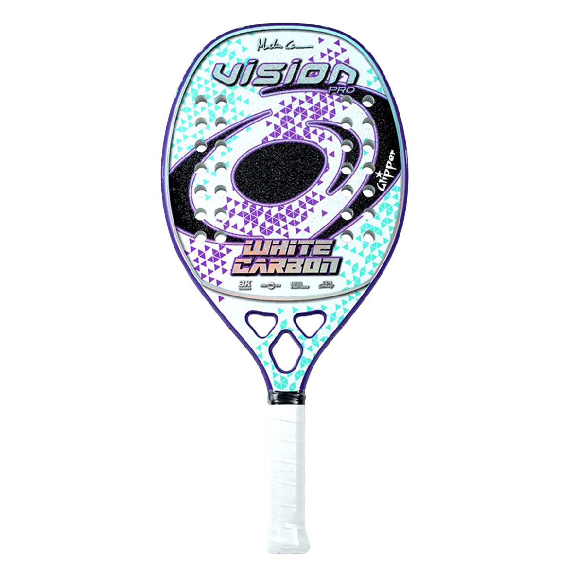 Vision Beach Tennis White Carbon 2024 Beach Tennis Racket